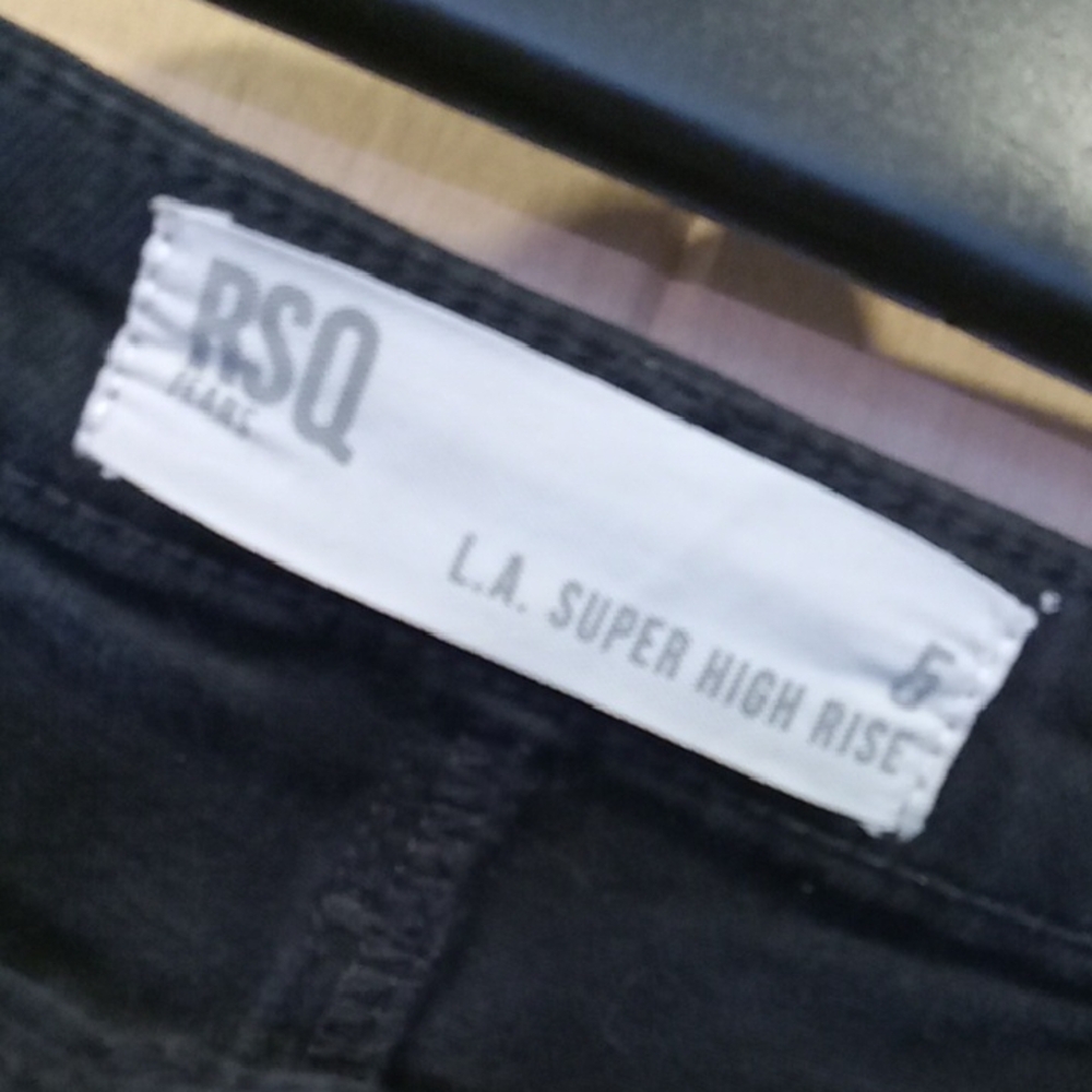 L.A. Super High Rise Black Ripped Jeans - Picture 2 of 3